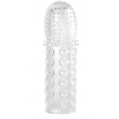 Прозрачная закрытая гелевая насадка - 13,5 см. - Toyfa Basic - в Челябинске купить с доставкой
