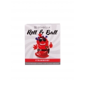 Стимулирующий презерватив-насадка Roll   Ball Strawberry - Sitabella - купить с доставкой в Челябинске