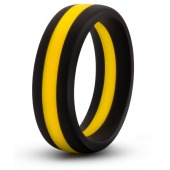 Черно-желтое силиконовое эрекционное кольцо Silicone Go Pro Cock Ring - Blush Novelties - в Челябинске купить с доставкой