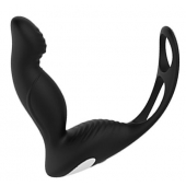 Черный вибромассажер простаты P-PLEASER W ERECTION ENHANCE - Dream Toys - в Челябинске купить с доставкой