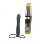 Черная насадка на пенис для двойной стимуляции Mojo BlackJack - 15 см. - Seven Creations - в Челябинске купить с доставкой