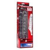 Прозразная закрытая насадка на пенис с поддержкой мошонки Clearly Ample Penis Enhancer - 22 см. - XR Brands - в Челябинске купить с доставкой
