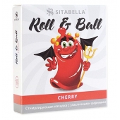 Стимулирующий презерватив-насадка Roll   Ball Cherry - Sitabella - купить с доставкой в Челябинске