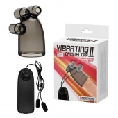 Дымчатая насадка-мастурбатор с вибрацией Vibrating Crystal Cap II - Baile - в Челябинске купить с доставкой