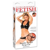 Черный податливый страпон Posable Partner Strap-On - 17,8 см. - Pipedream - купить с доставкой в Челябинске