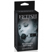 Черный кляп с дырочками Breathable Ball Gag - Pipedream - купить с доставкой в Челябинске