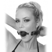 Черный кляп с дырочками Breathable Ball Gag - Pipedream - купить с доставкой в Челябинске