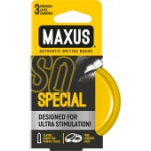 Презервативы с точками и рёбрами в железном кейсе MAXUS Special - 3 шт. - Maxus - купить с доставкой в Челябинске