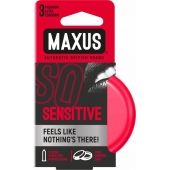 Ультратонкие презервативы в железном кейсе MAXUS Sensitive - 3 шт. - Maxus - купить с доставкой в Челябинске