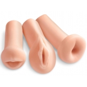 Комплект из 3 мастурбаторов All 3 Holes: вагина, анус, ротик - Pipedream - в Челябинске купить с доставкой