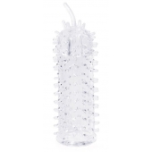 Закрытая рельефная насадка Crystal sleeve с усиками - 12 см. - Erowoman-Eroman - в Челябинске купить с доставкой