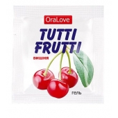 Пробник гель-смазки Tutti-frutti с вишнёвым вкусом - 4 гр. - Биоритм - купить с доставкой в Челябинске