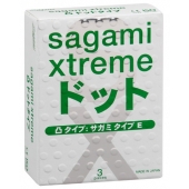 Презервативы Sagami Xtreme SUPER DOTS с точками - 3 шт. - Sagami - купить с доставкой в Челябинске