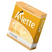 Презервативы Arlette Dotted с точечной текстурой - 3 шт. - Arlette - купить с доставкой в Челябинске