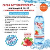 Очищающий спрей для игрушек CLEAR TOY Strawberry - 100 мл. - Биоритм - купить с доставкой в Челябинске