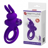 Фиолетовое эрекционное кольцо с вибростимуляцией клитора Vibrant Penis Ring III - Baile - в Челябинске купить с доставкой