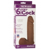 Насадка-мулат для трусиков Vac-U-Lock 6  ULTRASKYN Cock - 17,3 см. - Doc Johnson - купить с доставкой в Челябинске