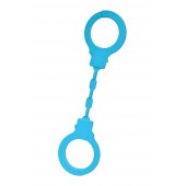 Голубые силиконовые наручники A-Toys без ключа - A-toys - купить с доставкой в Челябинске