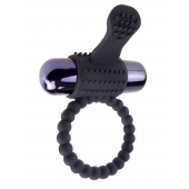 Черное эрекционное виброкольцо Vibrating Silicone Super Ring - Pipedream - в Челябинске купить с доставкой