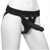 Черный полый вибрострапон Body Extensions BE Aroused - 17,78 см. - Doc Johnson - купить с доставкой в Челябинске