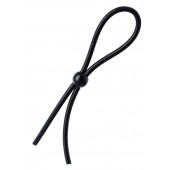 Черное лассо на пенис с одной бусиной - A-toys - в Челябинске купить с доставкой