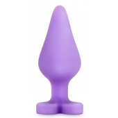 Фиолетовая анальная пробка Naughty Candy Heart Do Me Now - 8,9 см. - Blush Novelties - купить с доставкой в Челябинске