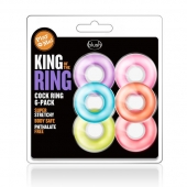 Набор из 6 эрекционных колец King of the Ring - Blush Novelties - в Челябинске купить с доставкой