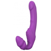 Фиолетовый безремневой вибрострапон DOUBLE DIPPER - Dream Toys - купить с доставкой в Челябинске