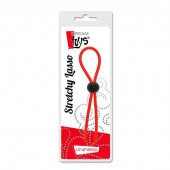 Красное эрекционное лассо с одной бусиной-утяжкой STRETCHY THIN LASSO - Dream Toys - в Челябинске купить с доставкой