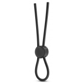 Черное силиконовое лассо на пенис SILICONE LOOP COCK RING - Blush Novelties - в Челябинске купить с доставкой