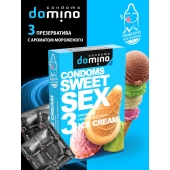 Презервативы для орального секса DOMINO Sweet Sex с ароматом мороженого - 3 шт. - Domino - купить с доставкой в Челябинске