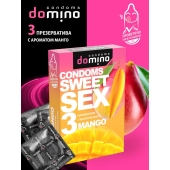 Презервативы для орального секса DOMINO Sweet Sex с ароматом манго - 3 шт. - Domino - купить с доставкой в Челябинске