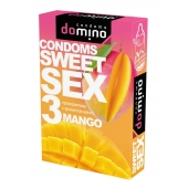 Презервативы для орального секса DOMINO Sweet Sex с ароматом манго - 3 шт. - Domino - купить с доставкой в Челябинске