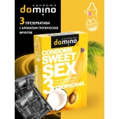 Презервативы для орального секса DOMINO Sweet Sex с ароматом тропических фруктов - 3 шт. - Domino - купить с доставкой в Челябинске