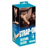 Силиконовый полый страпон на ремнях Silicone Strap-on - 16 см. - Orion - купить с доставкой в Челябинске
