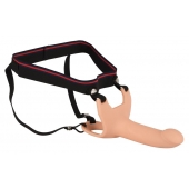 Силиконовый полый страпон на ремнях Silicone Strap-on - 16 см. - Orion - купить с доставкой в Челябинске