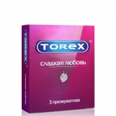 Презервативы Torex  Сладкая любовь  с ароматом клубники - 3 шт. - Torex - купить с доставкой в Челябинске