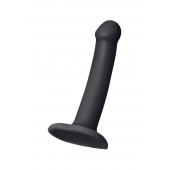 Черный фаллос на присоске Silicone Bendable Dildo S - 17 см. - Strap-on-me - купить с доставкой в Челябинске