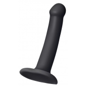 Черный фаллос на присоске Silicone Bendable Dildo S - 17 см. - Strap-on-me - купить с доставкой в Челябинске