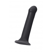 Черный фаллос на присоске Silicone Bendable Dildo L - 19 см. - Strap-on-me - купить с доставкой в Челябинске