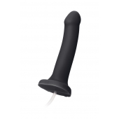 Черный фаллос с имитацией эякуляции Silicon Cum Dildo L - 19,6 см. - Strap-on-me - купить с доставкой в Челябинске