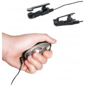 Черные электрические зажимы для сосков Shock Therapy Nipple Clamps - Pipedream - купить с доставкой в Челябинске