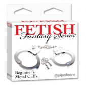 Металлические наручники Beginner s Metal Cuffs - Pipedream - купить с доставкой в Челябинске