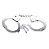 Металлические наручники Beginner s Metal Cuffs - Pipedream - купить с доставкой в Челябинске