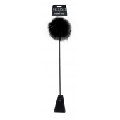 Черный стек Feather Crop с пуховкой на конце - 53,3 см. - Pipedream - купить с доставкой в Челябинске