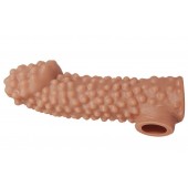 Насадка на фаллос с бугорками - 17,6 см. - KOKOS - в Челябинске купить с доставкой