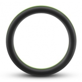 Черно-зеленое эрекционное кольцо Silicone Go Pro Cock Ring - Blush Novelties - в Челябинске купить с доставкой