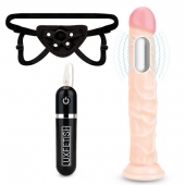 Регулируемые трусики с вибрирующей насадкой - 21 см. - Lux Fetish - купить с доставкой в Челябинске