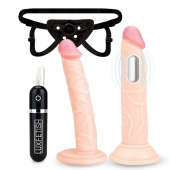 Регулируемые трусики с 2 насадками - 16 и 15 см. - Lux Fetish - купить с доставкой в Челябинске