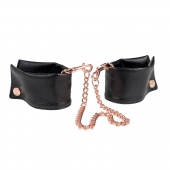 Черные мягкие наручники Entice French Cuffs с цепью - California Exotic Novelties - купить с доставкой в Челябинске